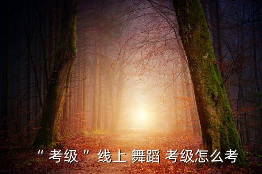 “ 考级 ”线上 舞蹈 考级怎么考