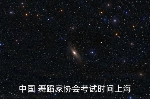 中国 舞蹈家协会考试时间上海