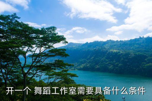 开一个 舞蹈工作室需要具备什么条件