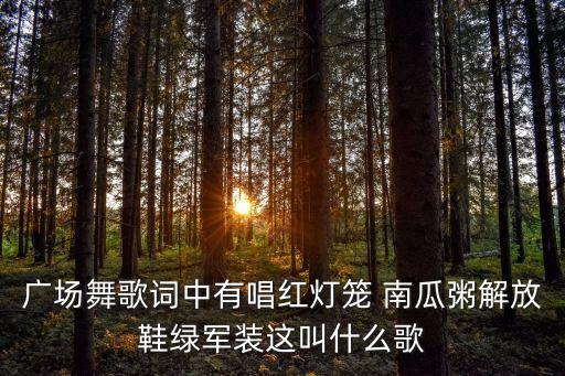 广场舞歌词中有唱红灯笼 南瓜粥解放鞋绿军装这叫什么歌