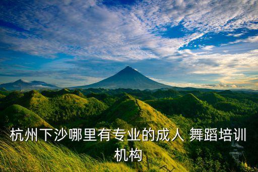 杭州下沙哪里有专业的成人 舞蹈培训机构