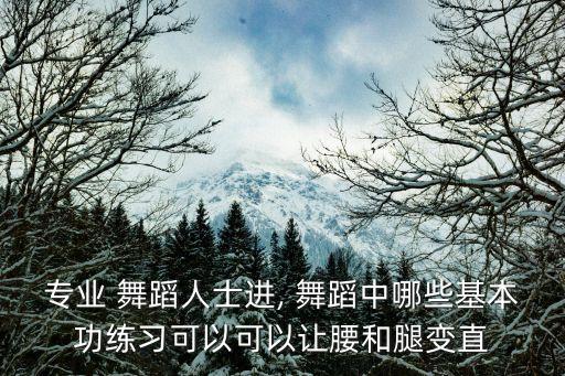 专业 舞蹈人士进, 舞蹈中哪些基本功练习可以可以让腰和腿变直