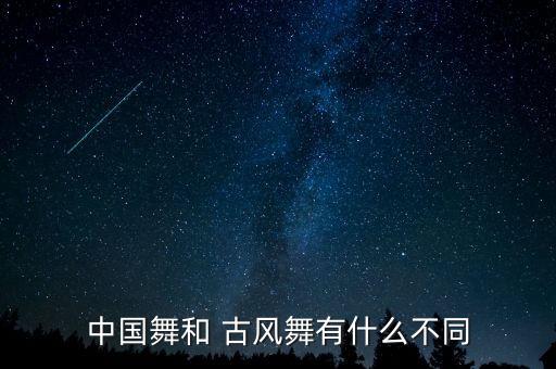 中国舞和 古风舞有什么不同