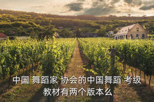 中国 舞蹈家 协会的中国舞蹈 考级 教材有两个版本么