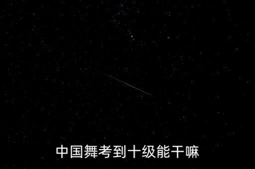 中国 舞蹈 考级第十级,中国舞蹈等级考试分为13个级别