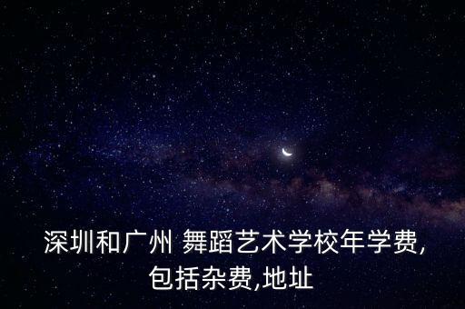  深圳和广州 舞蹈艺术学校年学费,包括杂费,地址