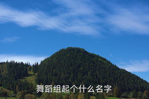 舞蹈组起个什么名字