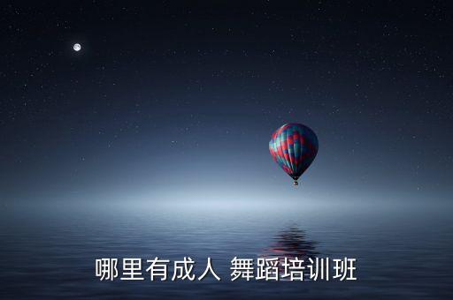 哪里有成人 舞蹈培训班