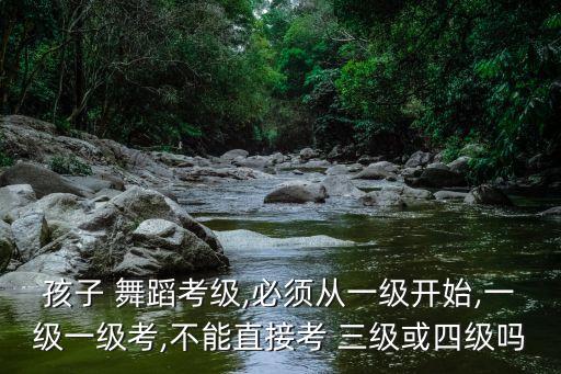 孩子 舞蹈考级,必须从一级开始,一级一级考,不能直接考 三级或四级吗