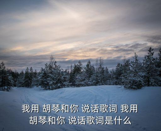 舞蹈我用胡琴和你说话反面,想家的时候我用胡琴和你说话