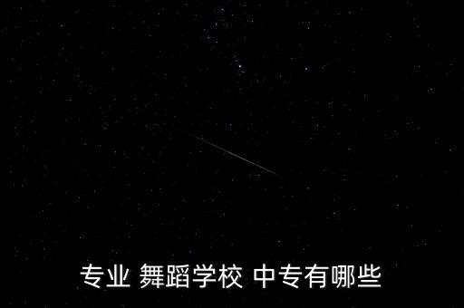 专业 舞蹈学校 中专有哪些