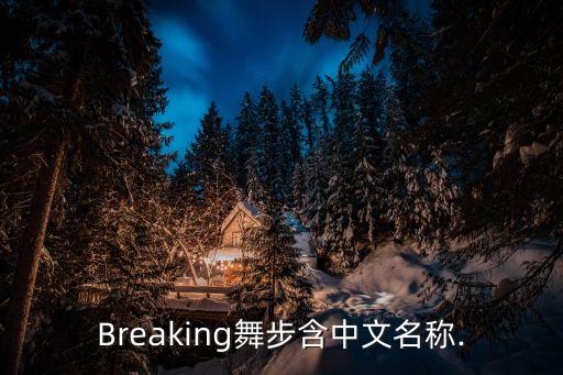 Breaking舞步含中文名称.