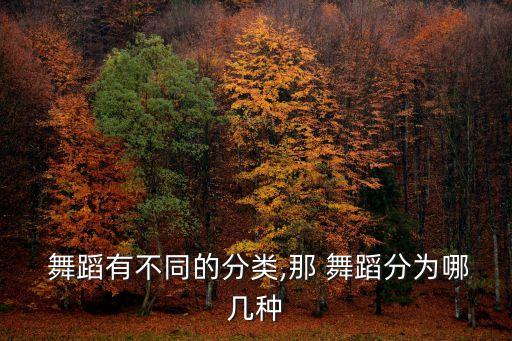  舞蹈有不同的分类,那 舞蹈分为哪几种