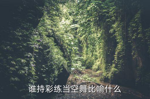 谁持彩练当空舞比喻什么