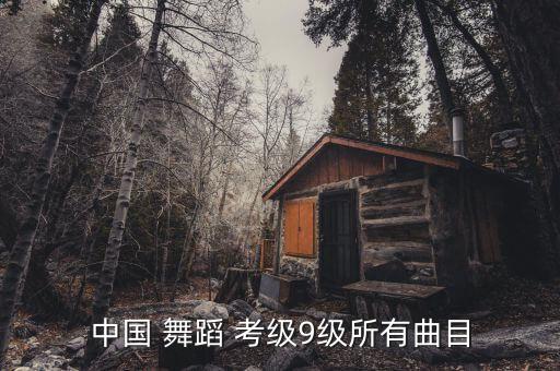 中国 舞蹈 考级9级所有曲目