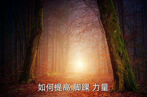 如何提高 脚踝 力量