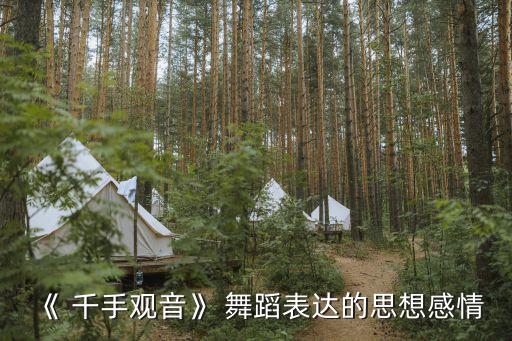 《 千手观音》 舞蹈表达的思想感情