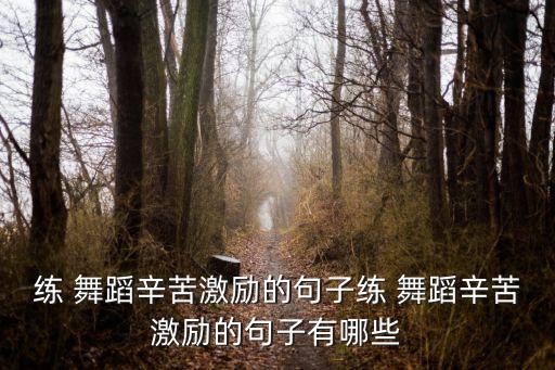 练 舞蹈辛苦激励的句子练 舞蹈辛苦激励的句子有哪些