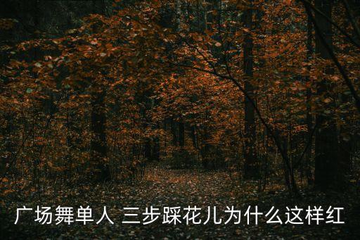 广场舞单人 三步踩花儿为什么这样红