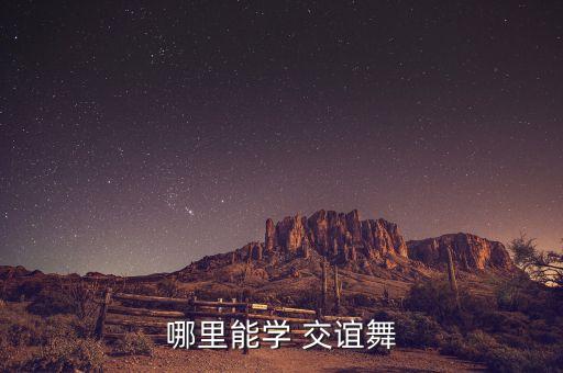 哪里能学 交谊舞