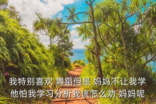 我特别喜欢 舞蹈但是 妈妈不让我学他怕我学习分析我该怎么劝 妈妈呢