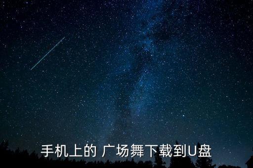 手机上的 广场舞下载到U盘