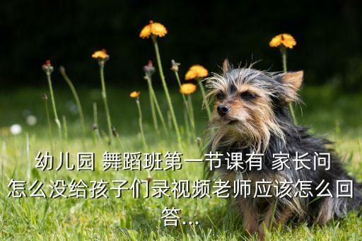 幼儿舞蹈家长常问问题,幼儿记不清楚舞蹈动作老师有耐心教