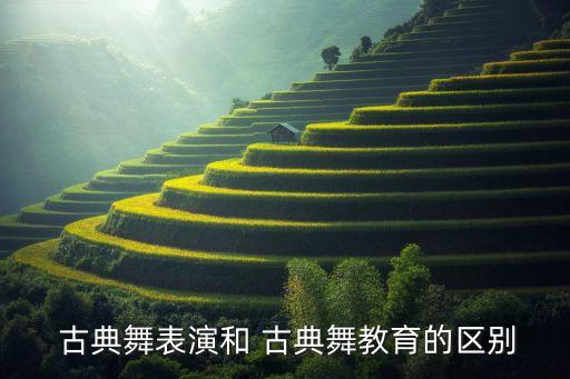  古典舞表演和 古典舞教育的区别