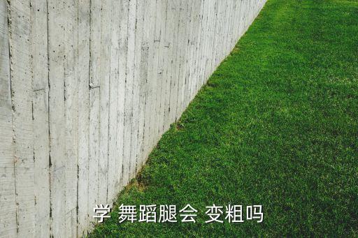 学 舞蹈腿会 变粗吗