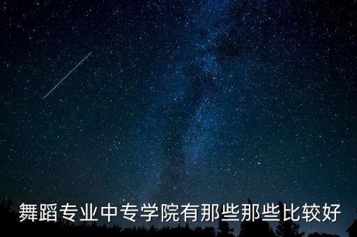  舞蹈专业中专学院有那些那些比较好