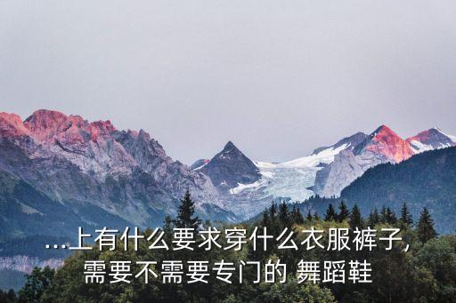 ...上有什么要求穿什么衣服裤子,需要不需要专门的 舞蹈鞋