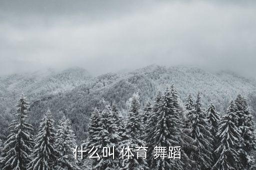 什么叫 体育 舞蹈