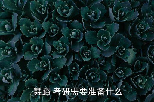  舞蹈 考研需要准备什么