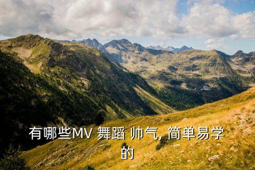有哪些MV 舞蹈 帅气, 简单易学的