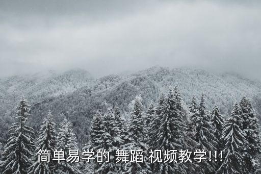 简单易学的 舞蹈 视频教学!!!