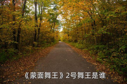 《蒙面舞王》2号舞王是谁