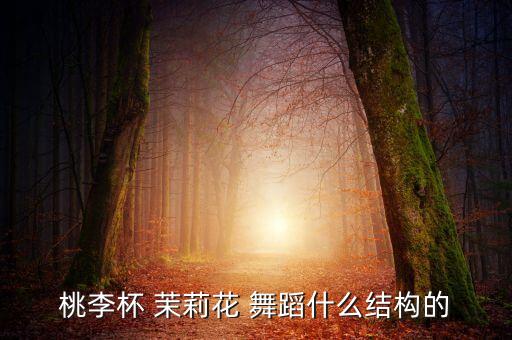 桃李杯 茉莉花 舞蹈什么结构的