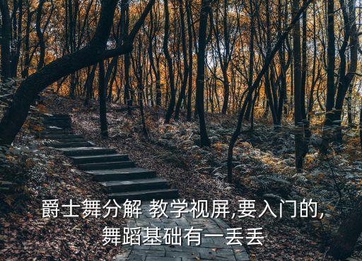  爵士舞分解 教学视屏,要入门的, 舞蹈基础有一丢丢