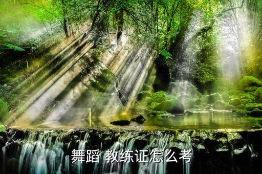 舞蹈 教练证怎么考