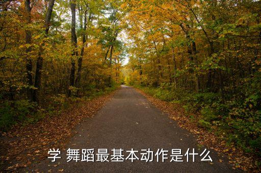 学 舞蹈最基本动作是什么