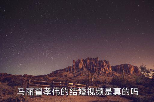  马丽翟孝伟的结婚视频是真的吗