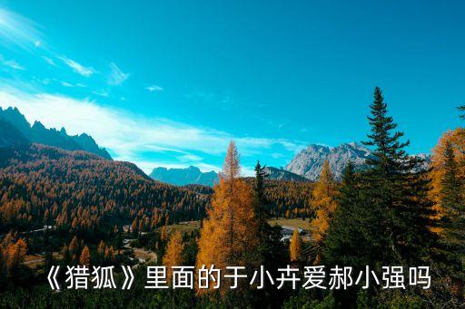 《猎狐》里面的于小卉爱郝小强吗