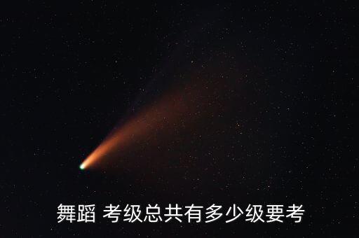  舞蹈 考级总共有多少级要考
