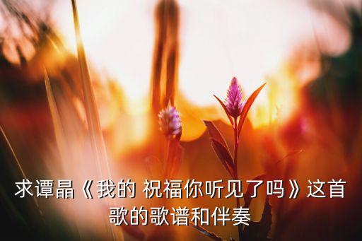 求谭晶《我的 祝福你听见了吗》这首歌的歌谱和伴奏