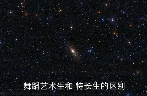  舞蹈艺术生和 特长生的区别