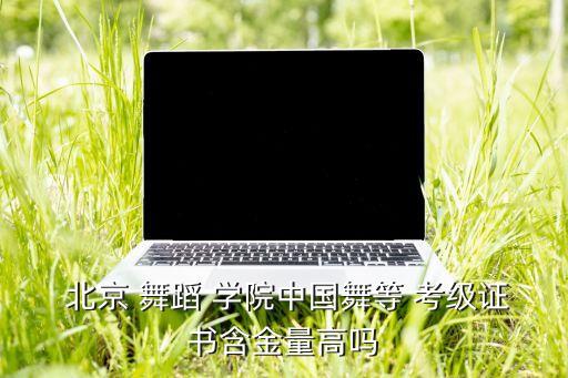  北京 舞蹈 学院中国舞等 考级证书含金量高吗