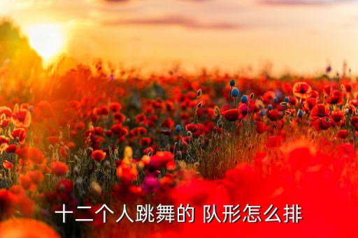 十二个人跳舞的 队形怎么排