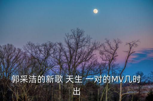 郭采洁的新歌 天生 一对的MV几时出