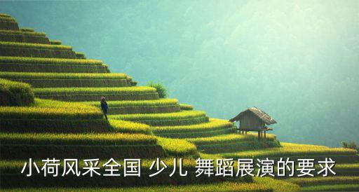 小荷风采全国 少儿 舞蹈展演的要求