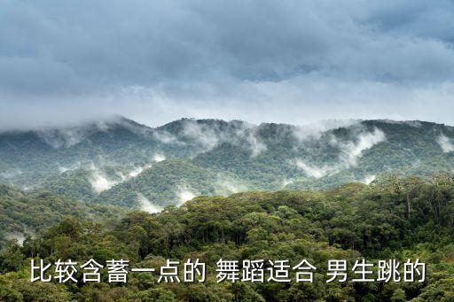 比较含蓄一点的 舞蹈适合 男生跳的